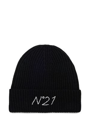 black wool beanie N°21 KIDS | N2108SN04600N900
